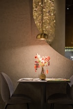 A cozy restaurant setting prepared for a special event.