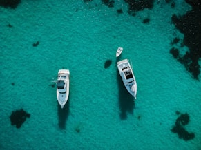 a couple of boats that are in the water