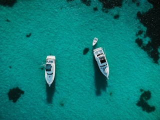 a couple of boats that are in the water