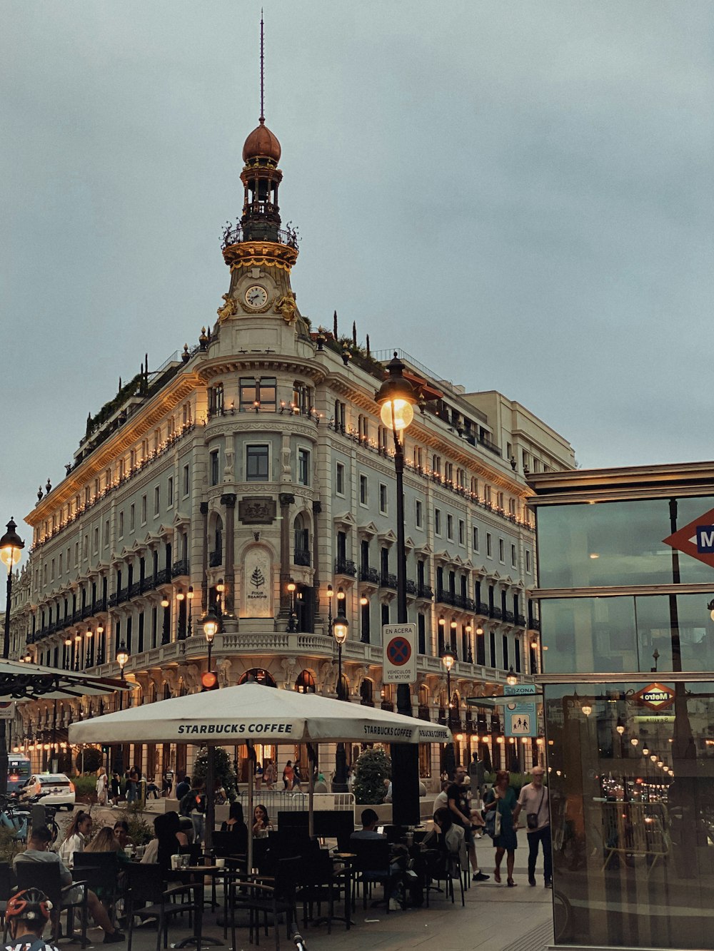 a large building with a clock tower on top of it