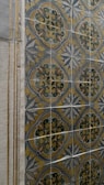 A close-up of a detailed ceramic tile showcasing craftsmanship.