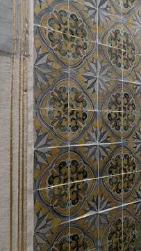 Close-up of intricate ceramic tile patterns highlighting craftsmanship and quality.