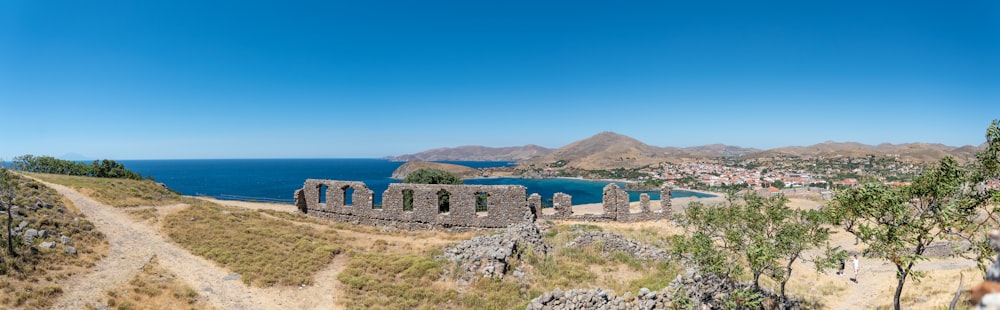 a scenic view of a large body of water