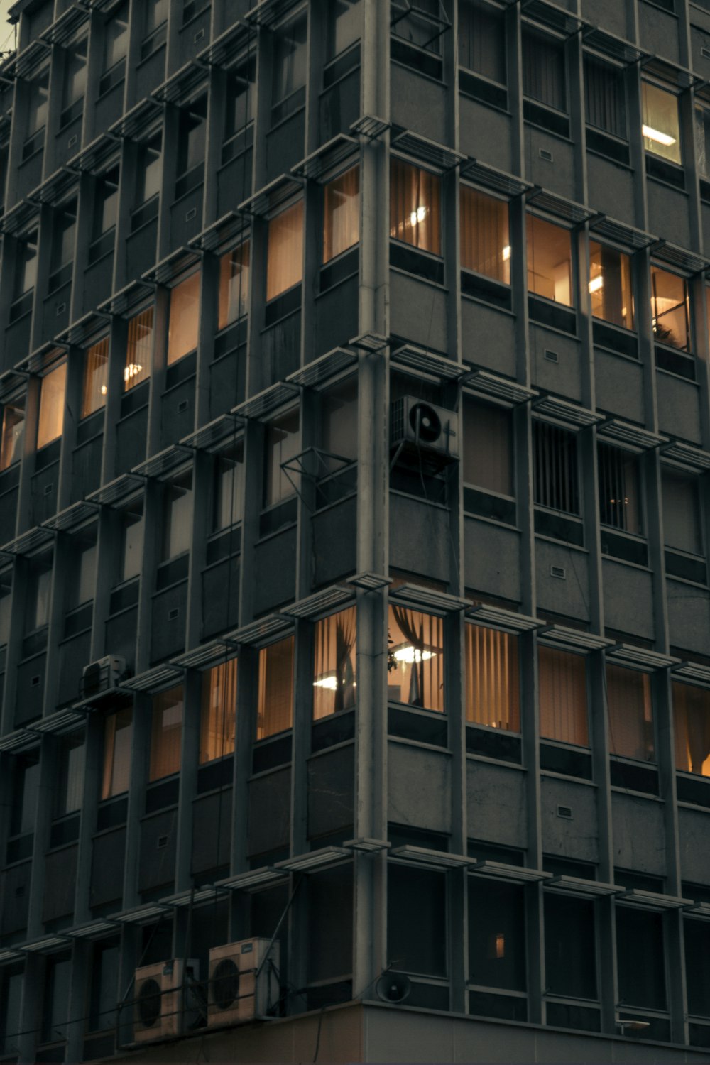 a very tall building with lots of windows