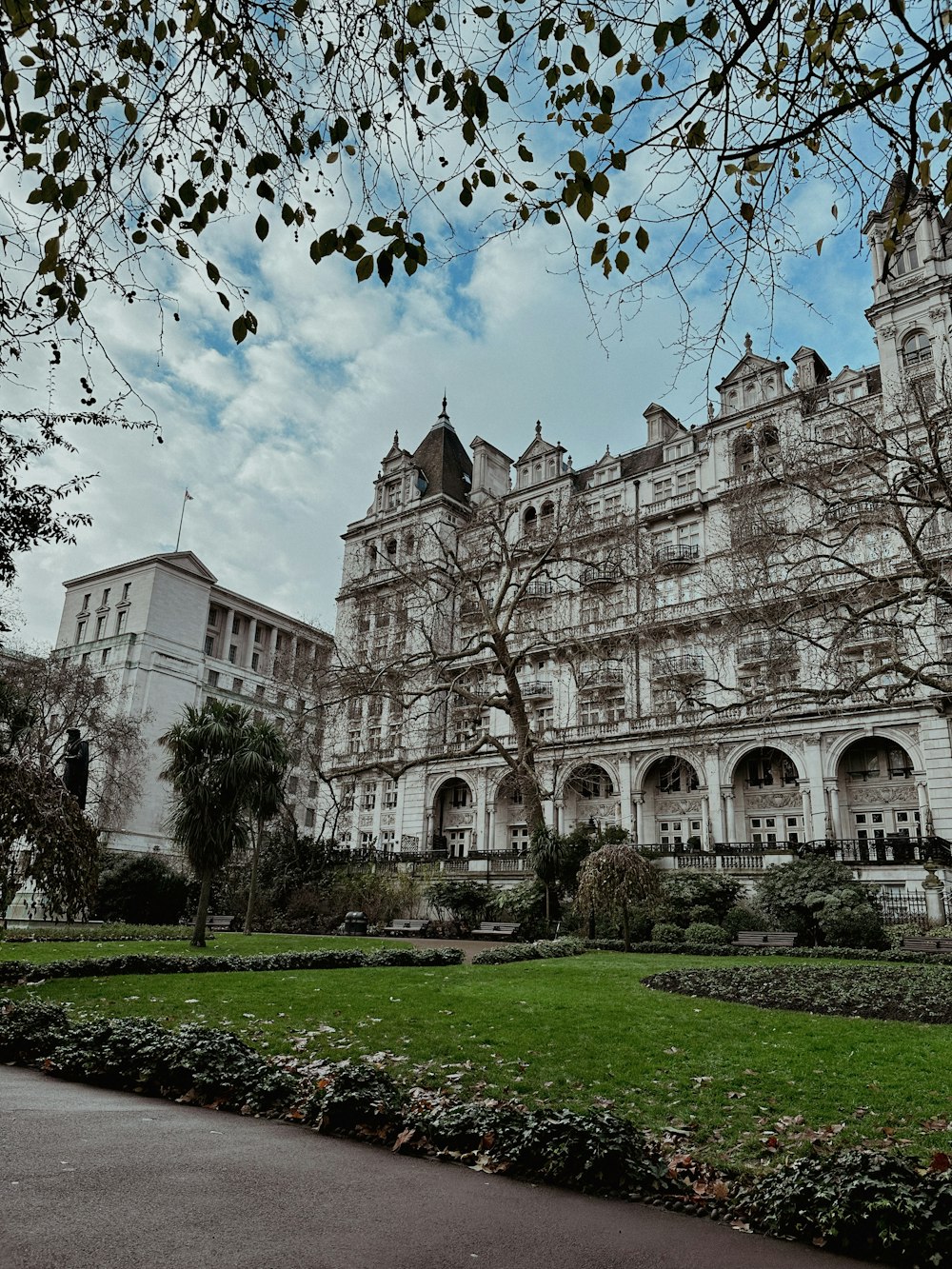 a large building with a clock tower on top of it