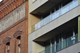 Restored historic building facade with modern architectural elements.