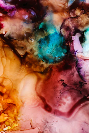 Aplomino's abstract art piece with swirling patterns and rich hues