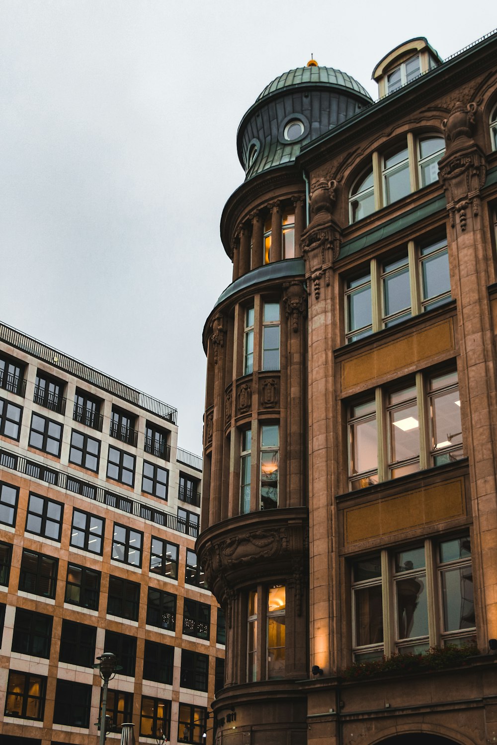 a large building with a clock on the top of it