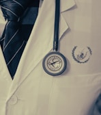 a doctor's coat with a stethoscope attached to it