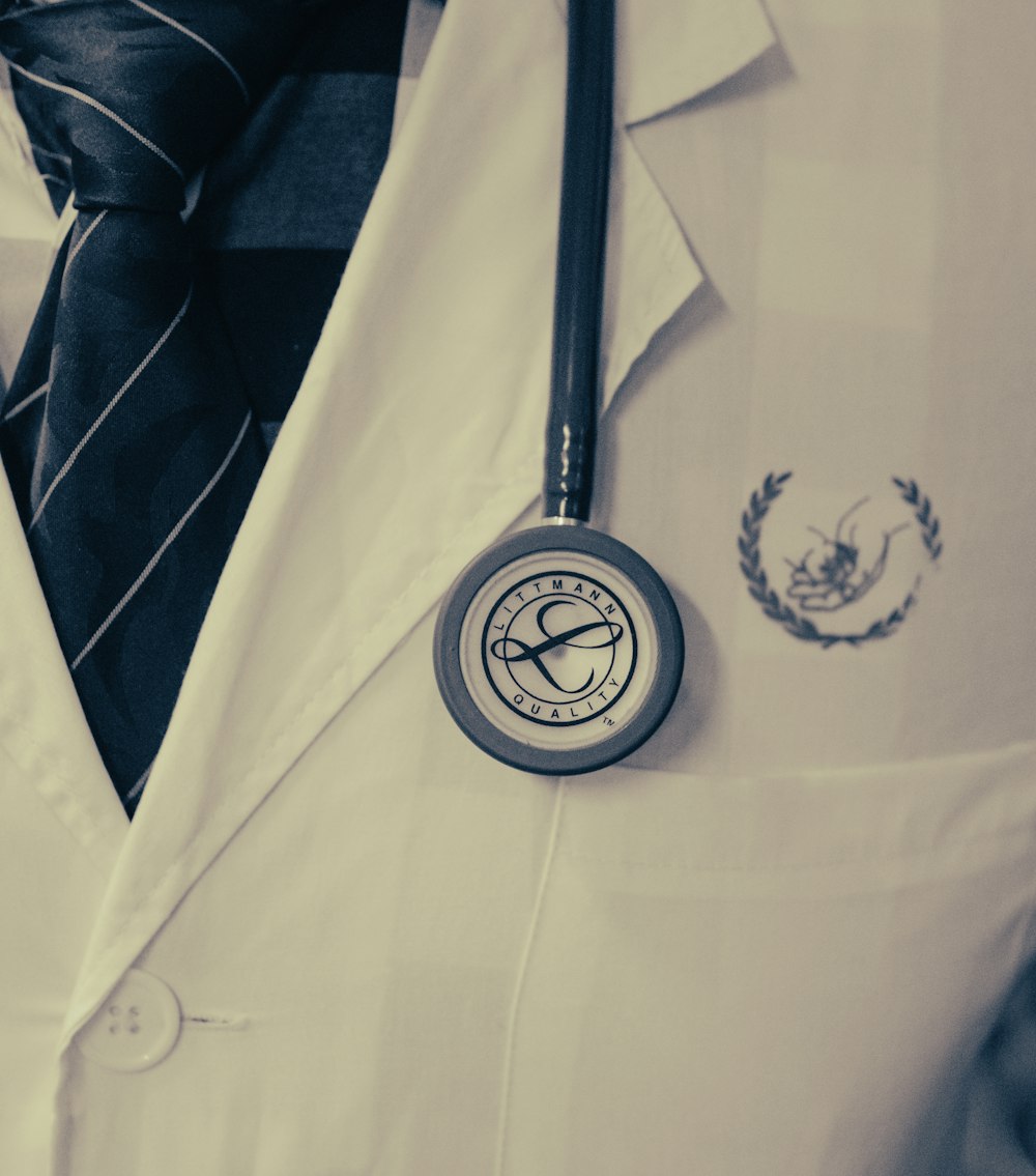 a doctor's coat with a stethoscope attached to it