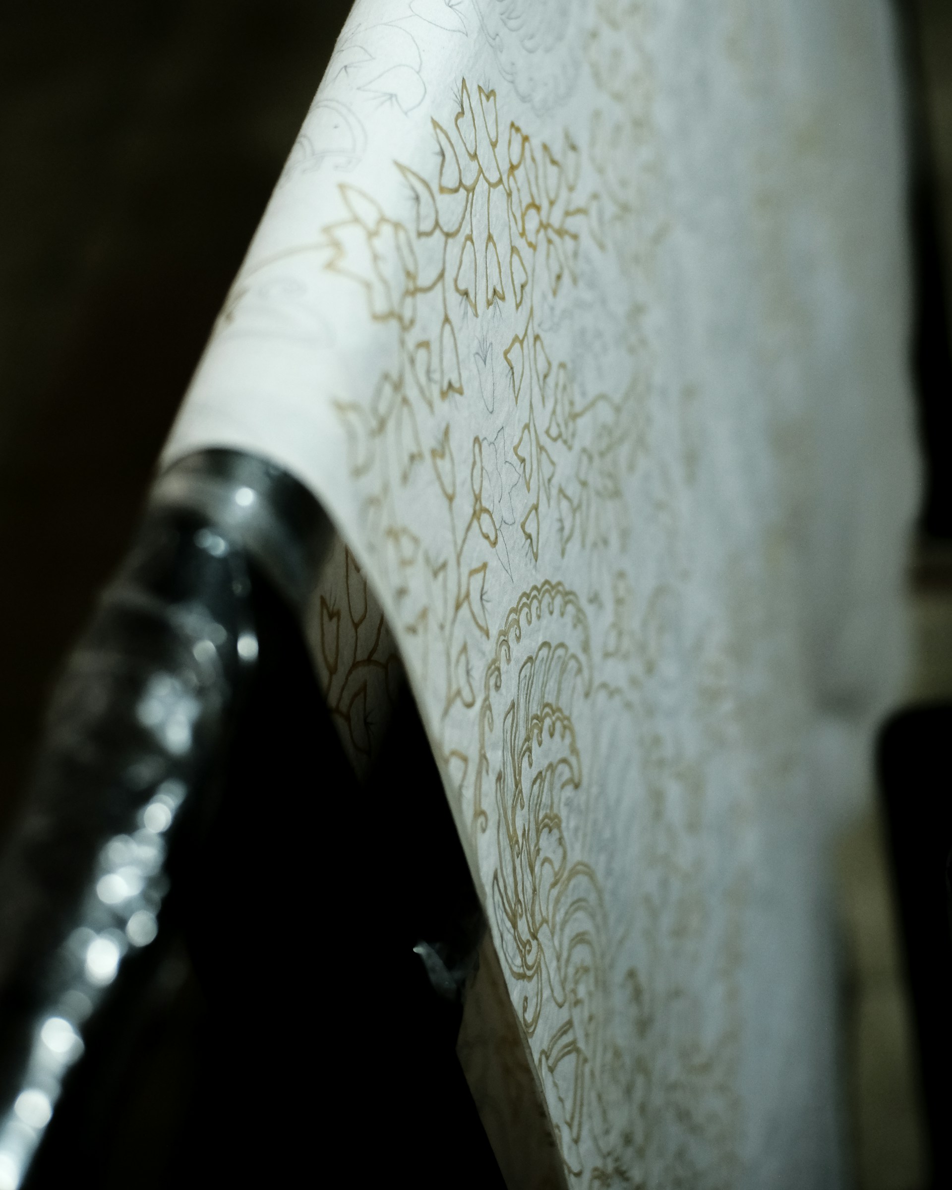 Close-up of a beautifully detailed wallpaper pattern showcasing craftsmanship and refined taste.