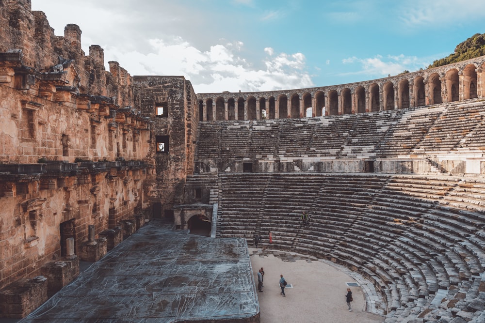 the interior of an ancient roman amphit