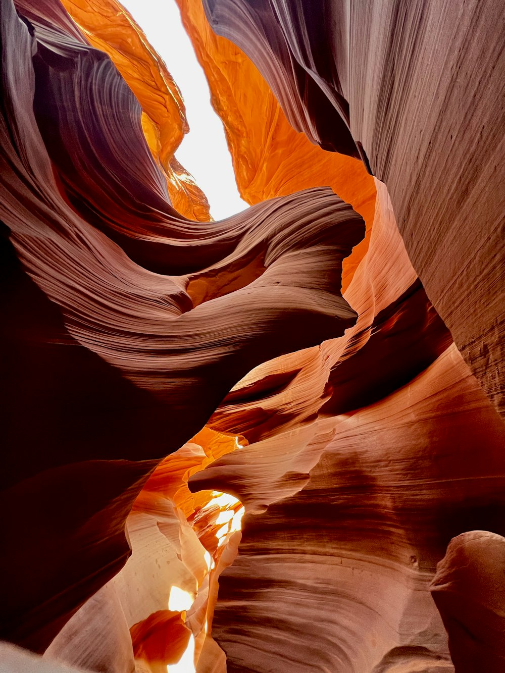 a narrow slot in the side of a canyon