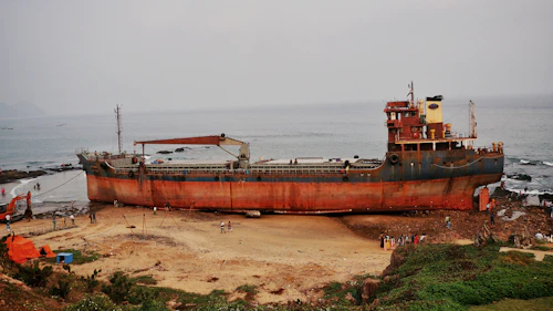 Shipwreck on a Vizag beach
