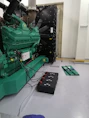 Generator and electrical setup providing power backup at the hotel during evening hours.