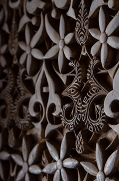Custom laser-engraved wooden home décor piece with intricate patterns.