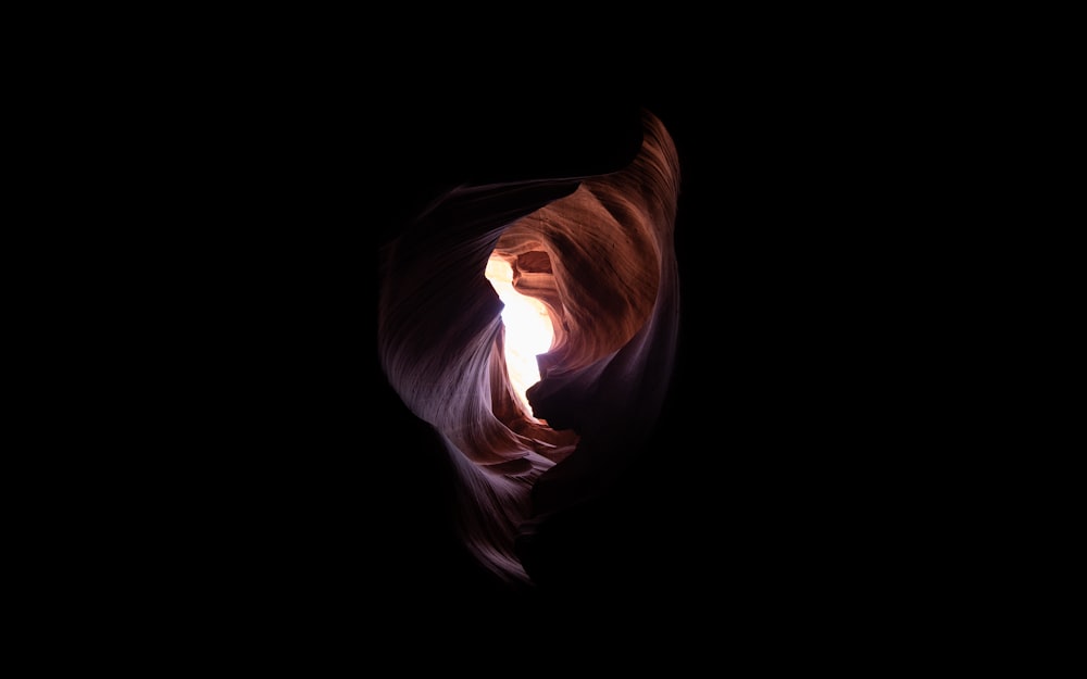 the light at the end of a slot in a canyon