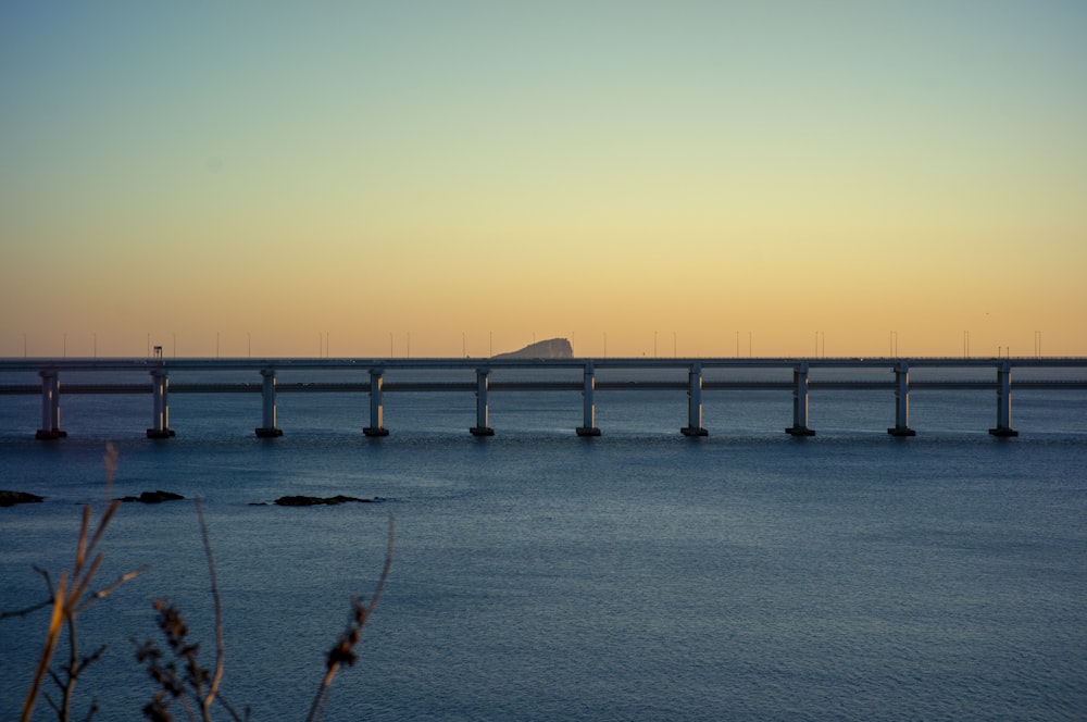 a large bridge over a large body of water