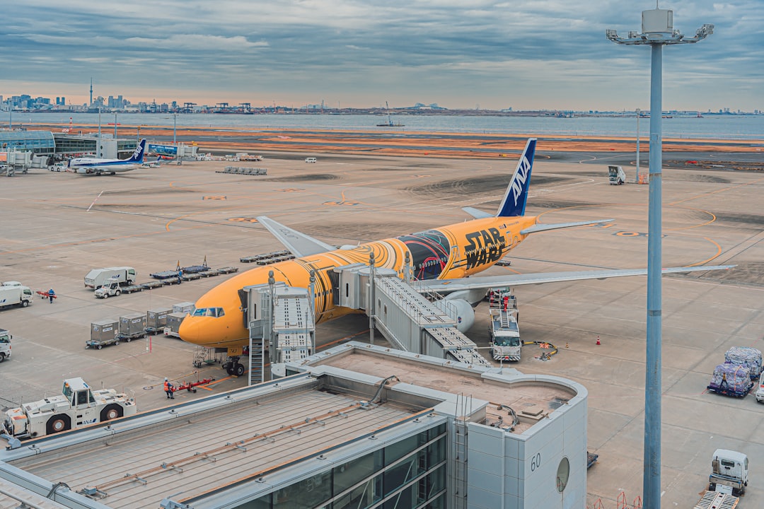 a large jetliner sitting on top of an airport tarmac,