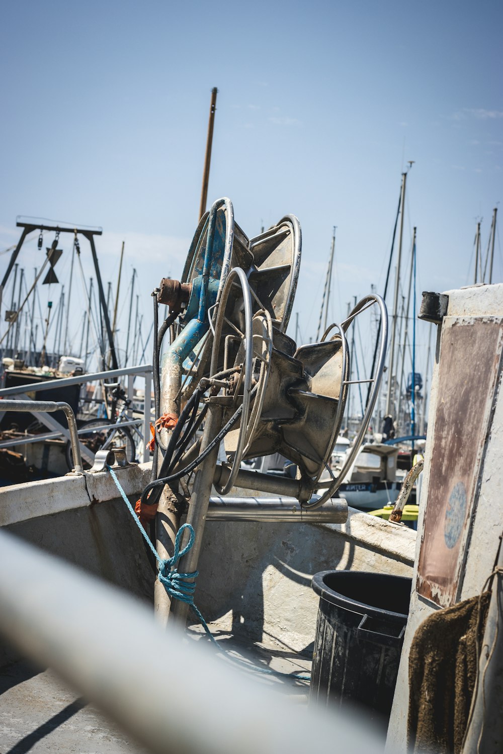 a bunch of boats that are sitting in the water