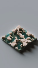 a piece of art that looks like it is made out of clay