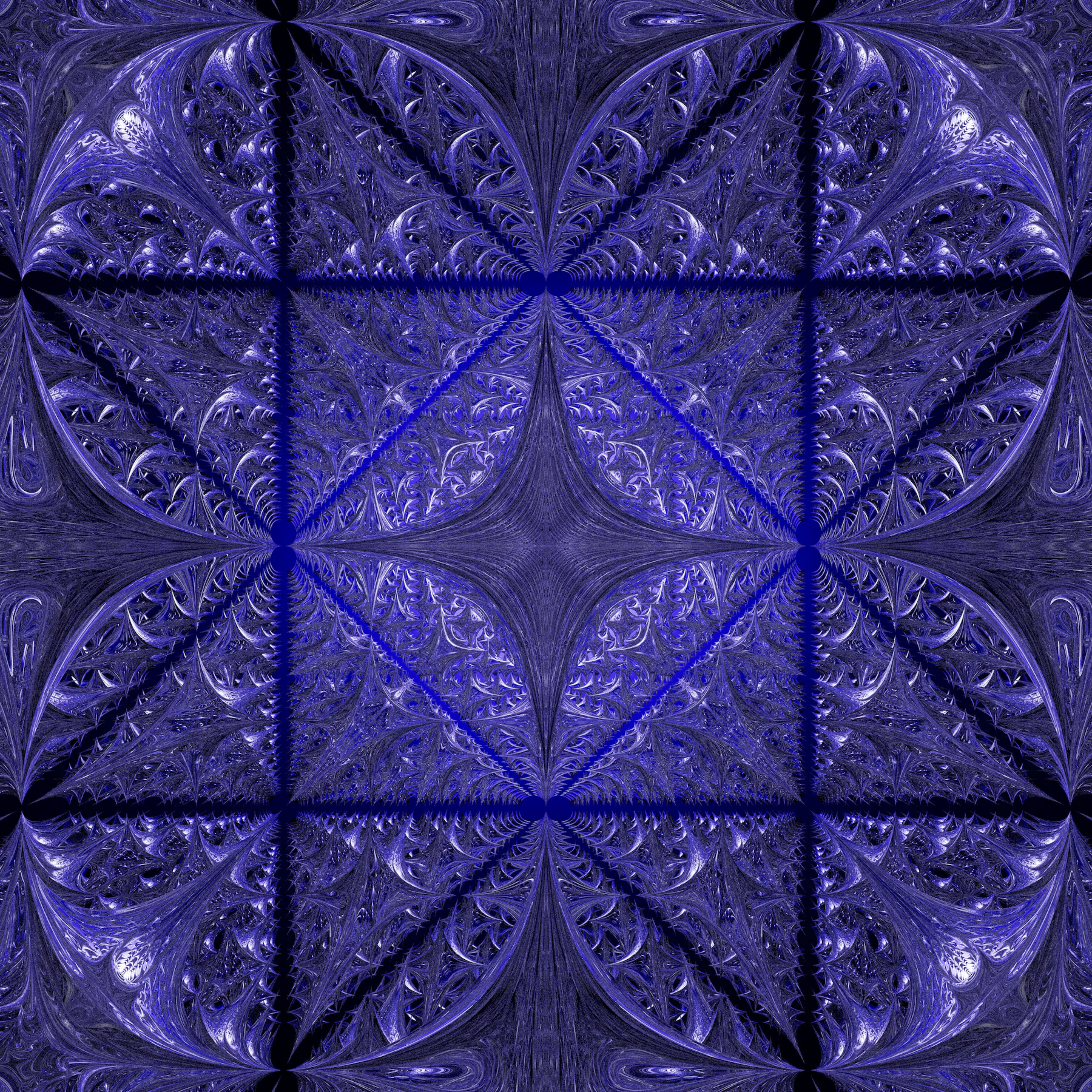 Blue and black abstract surface with flowing pattern