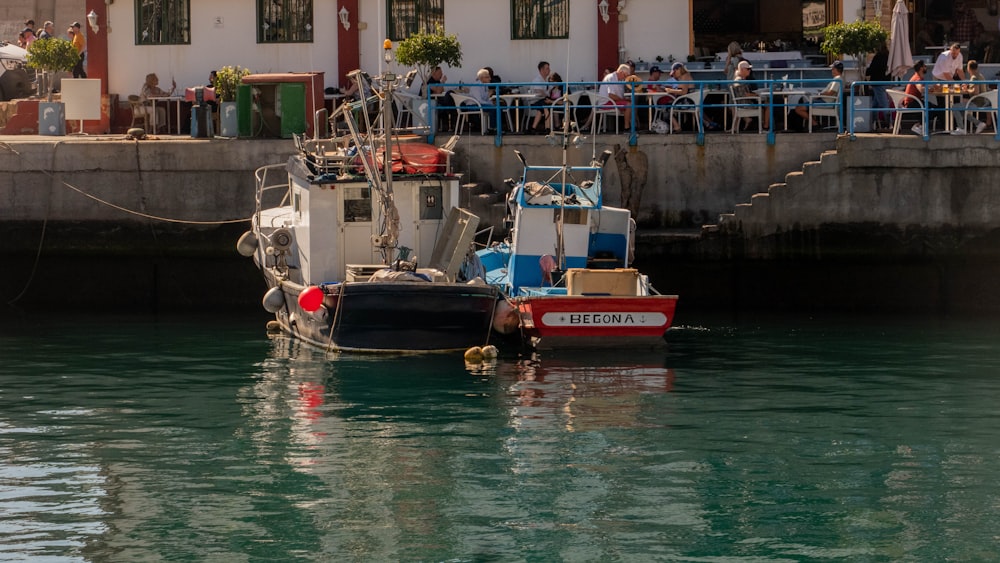 a couple of boats that are in the water