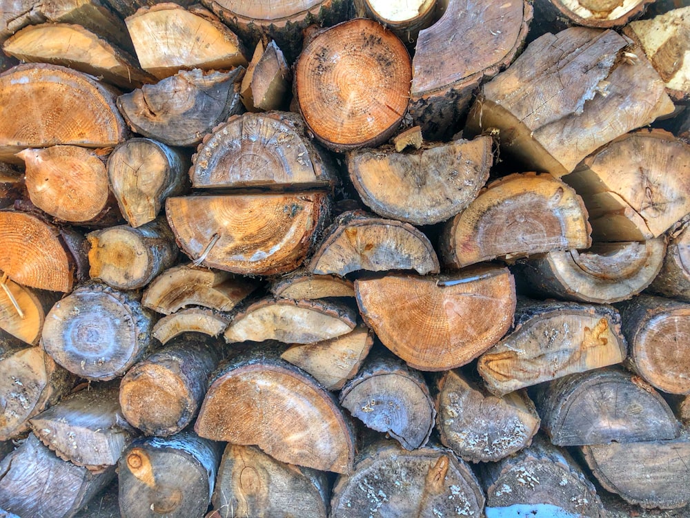 a pile of cut wood sitting next to each other