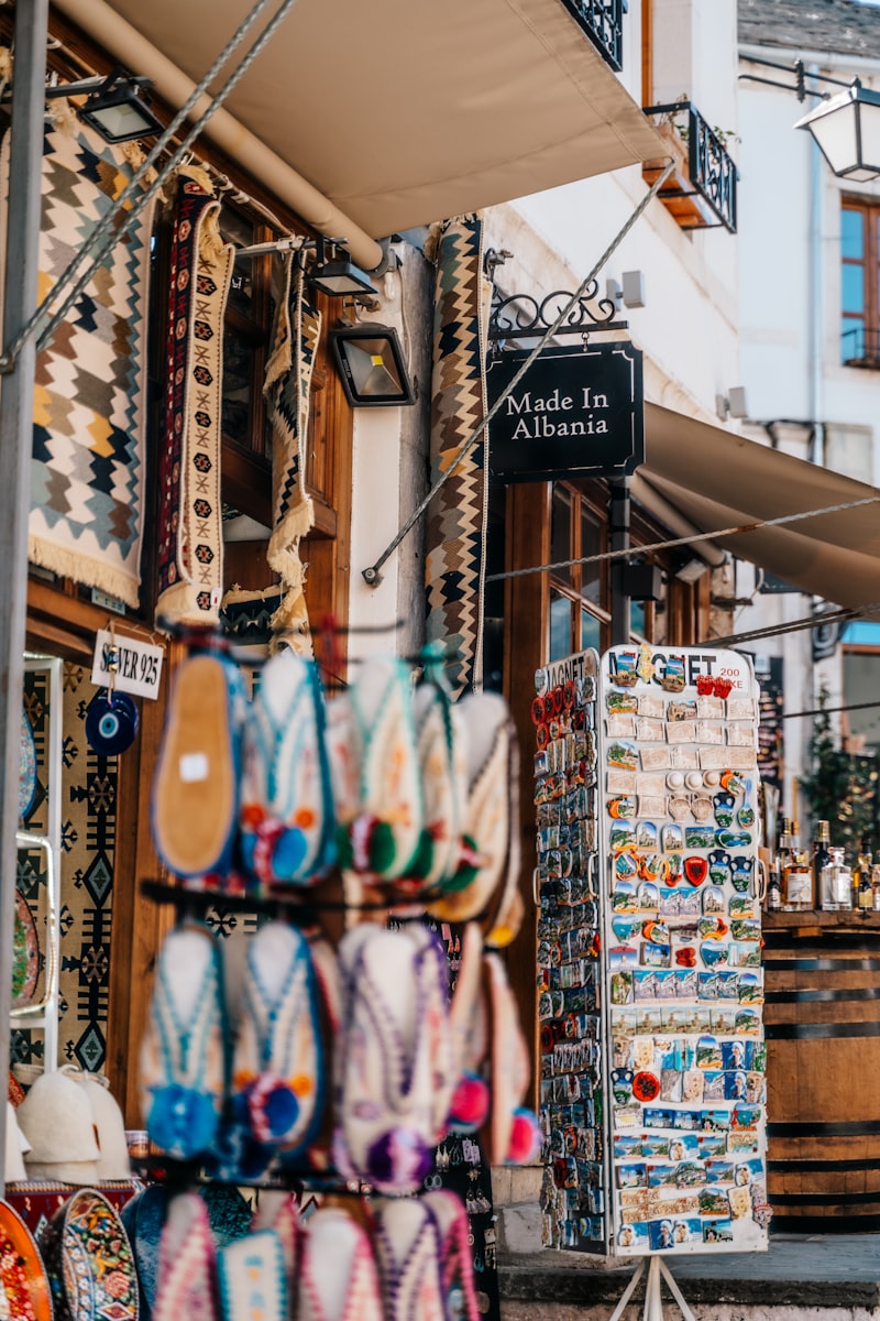 Local craft market in Gjirokastër