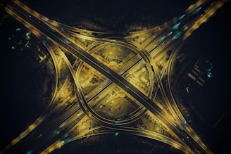 Aerial shot of a busy highway interchange showcasing SPI’s road infrastructure expertise