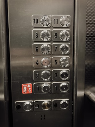 a close up of a machine with buttons on it