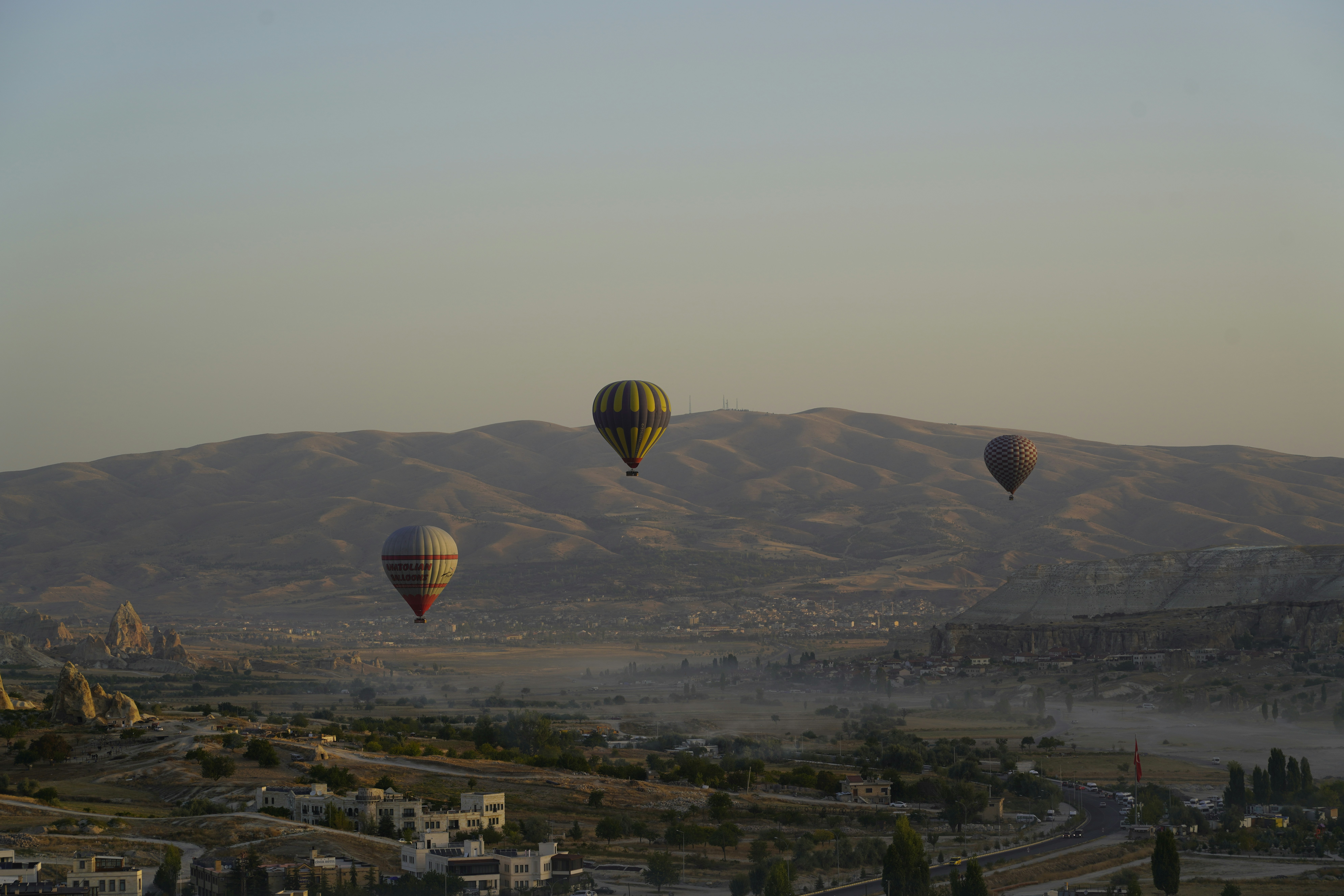 Hot air balloons over Cappadocia, Turkey.