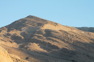 a mountain with a road going through it