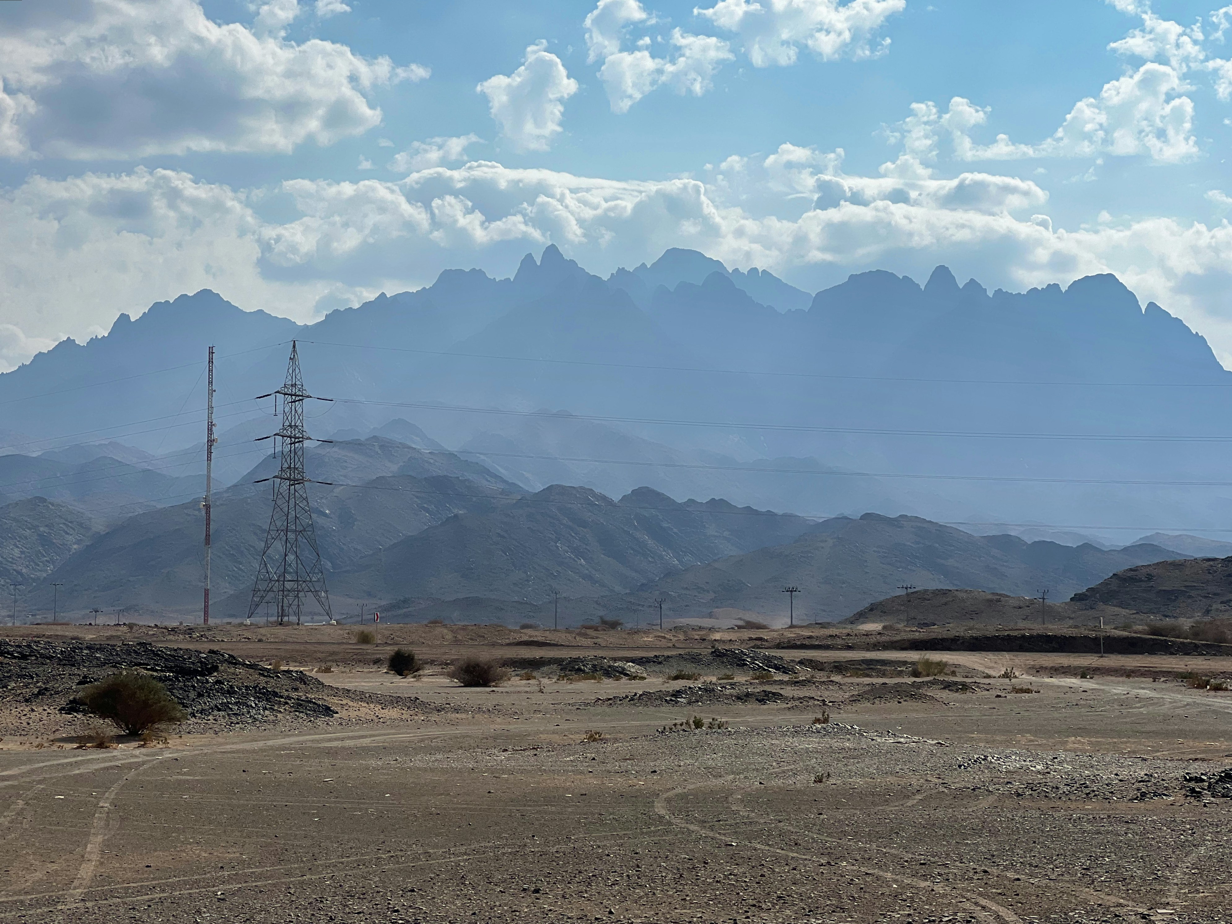 Saudi east-west crude pipeline with smoke from a recent drone strike