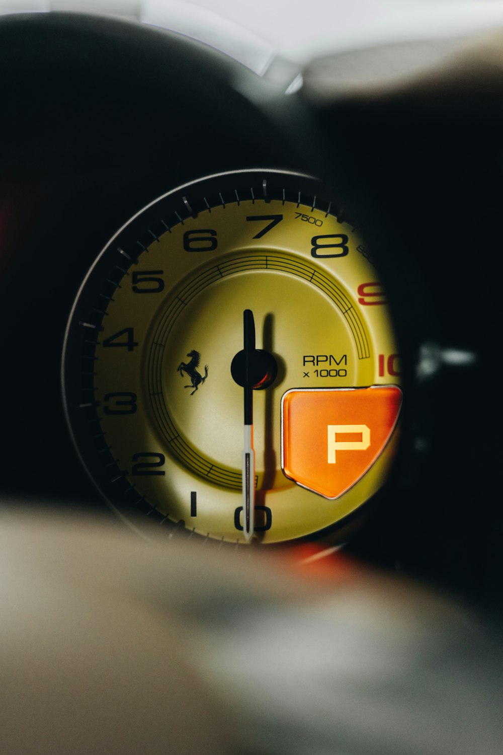 a close up of a speedometer in a car