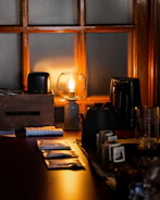 A cozy home with visible electrical appliances highlighted to show energy use.