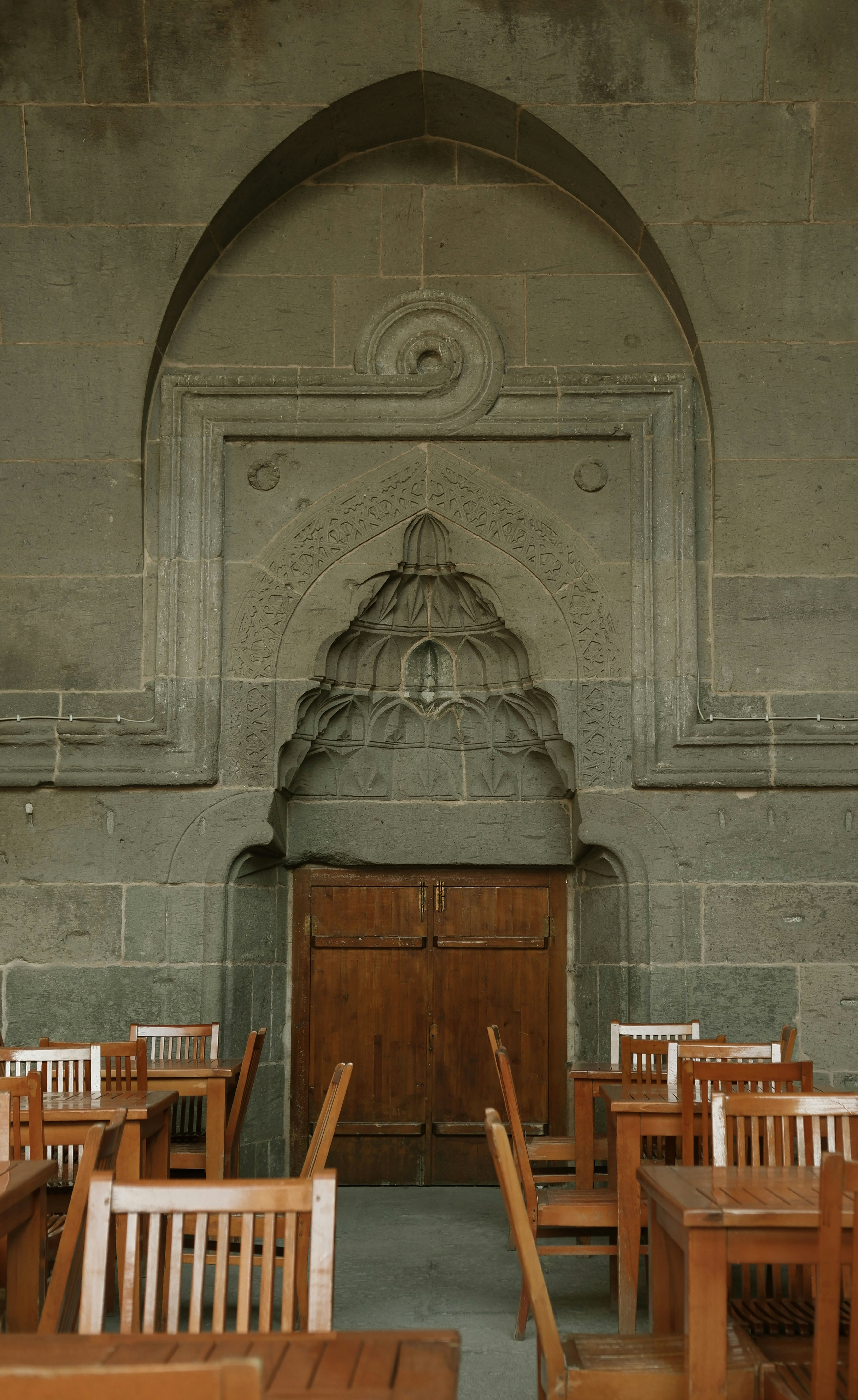 Interior of a historical church in Gjirokaster