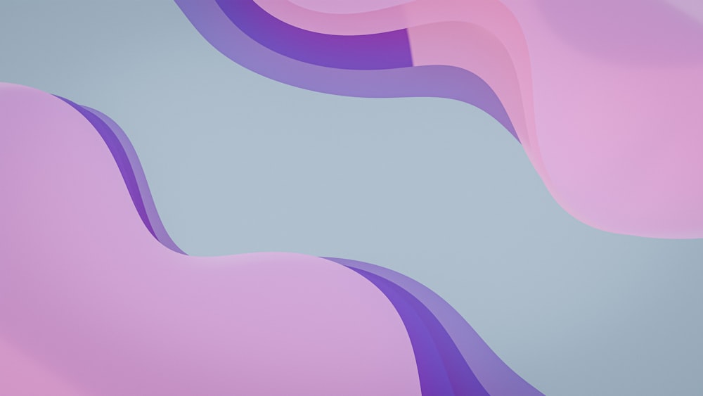 a blue and pink background with wavy shapes