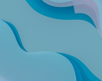 a blue and pink background with wavy shapes