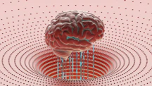 Abstract human brain illustration blending with natural elements, representing embodied cognition.