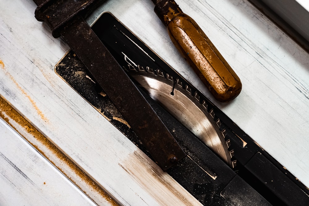 a close up of a pair of scissors on a table