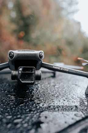 A drone being expertly inspected for water damage repair.