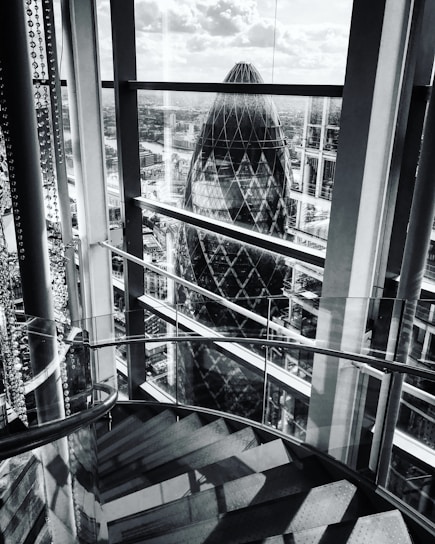 A stunning view of a modern architectural building in London.