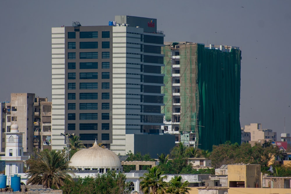 a tall building with a dome on top of it