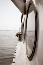 a view of the water from the front of a boat