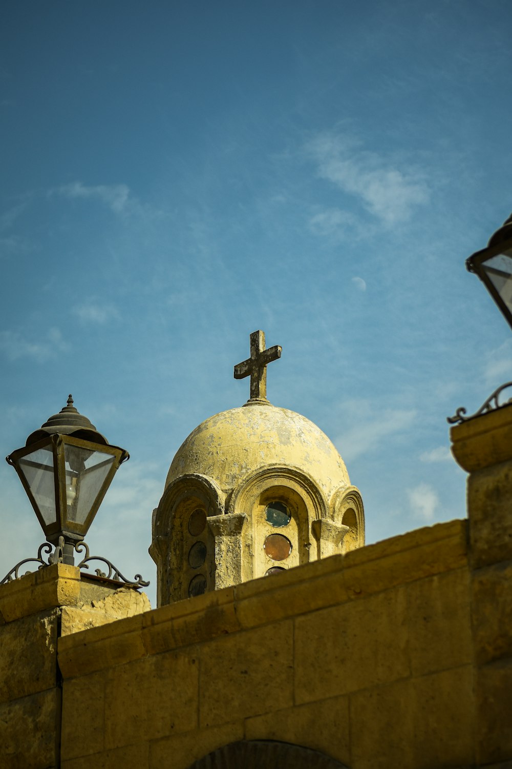 a church with a cross on top of it