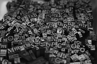 An old galley of type arranged for printing a specimen book in the 1500s.