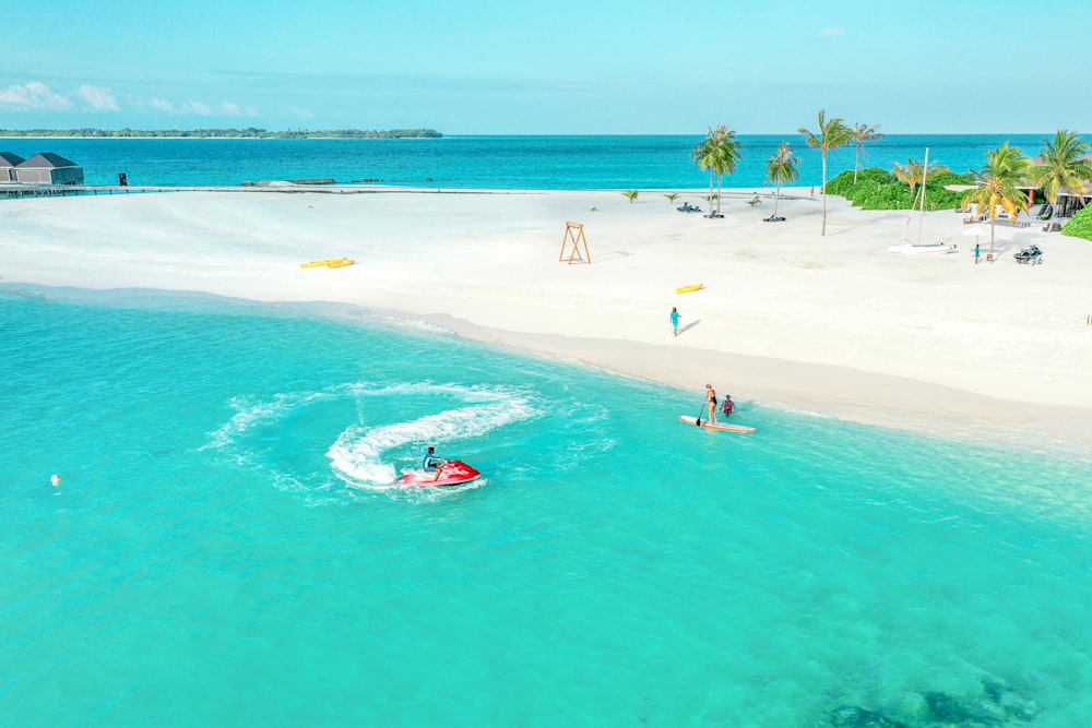 a person on a jet ski in the water