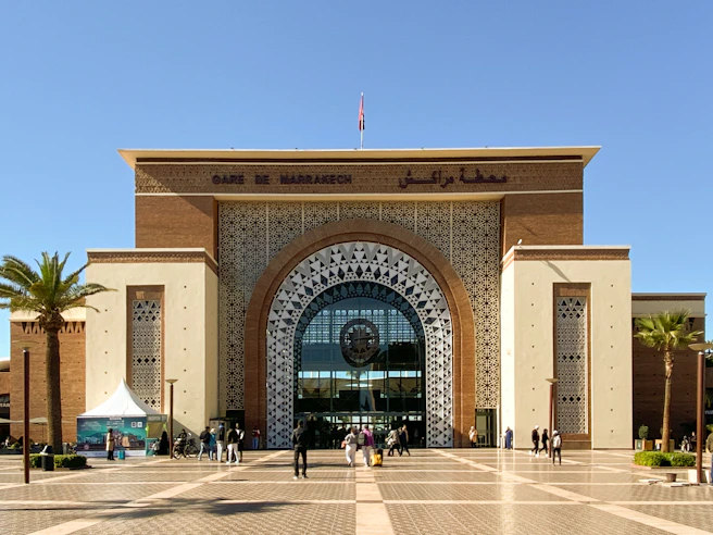 a large building with a clock on the front of it