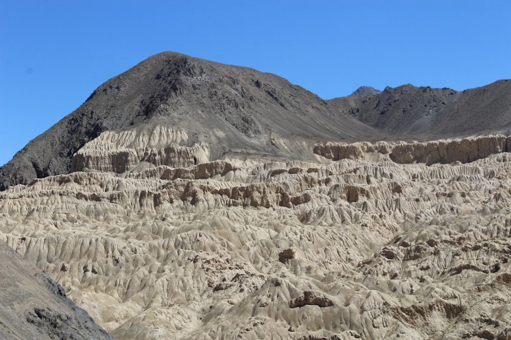 a mountain with a very large amount of rock formations